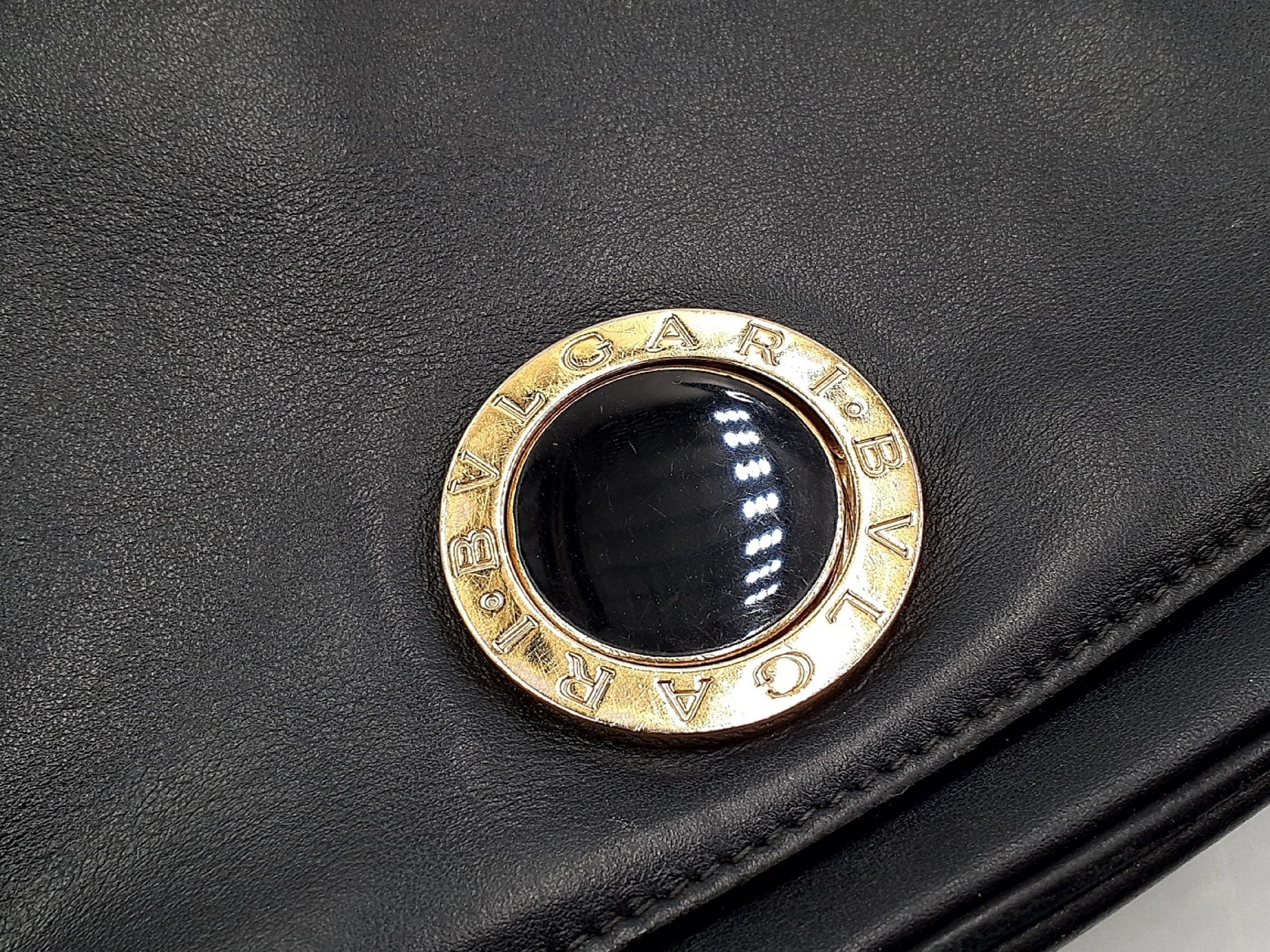 BVLGARI 2-way handbag with strap, B.zero hardware, gold hardware, leather