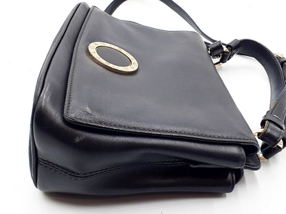 BVLGARI 2-way handbag with strap, B.zero hardware, gold hardware, leather