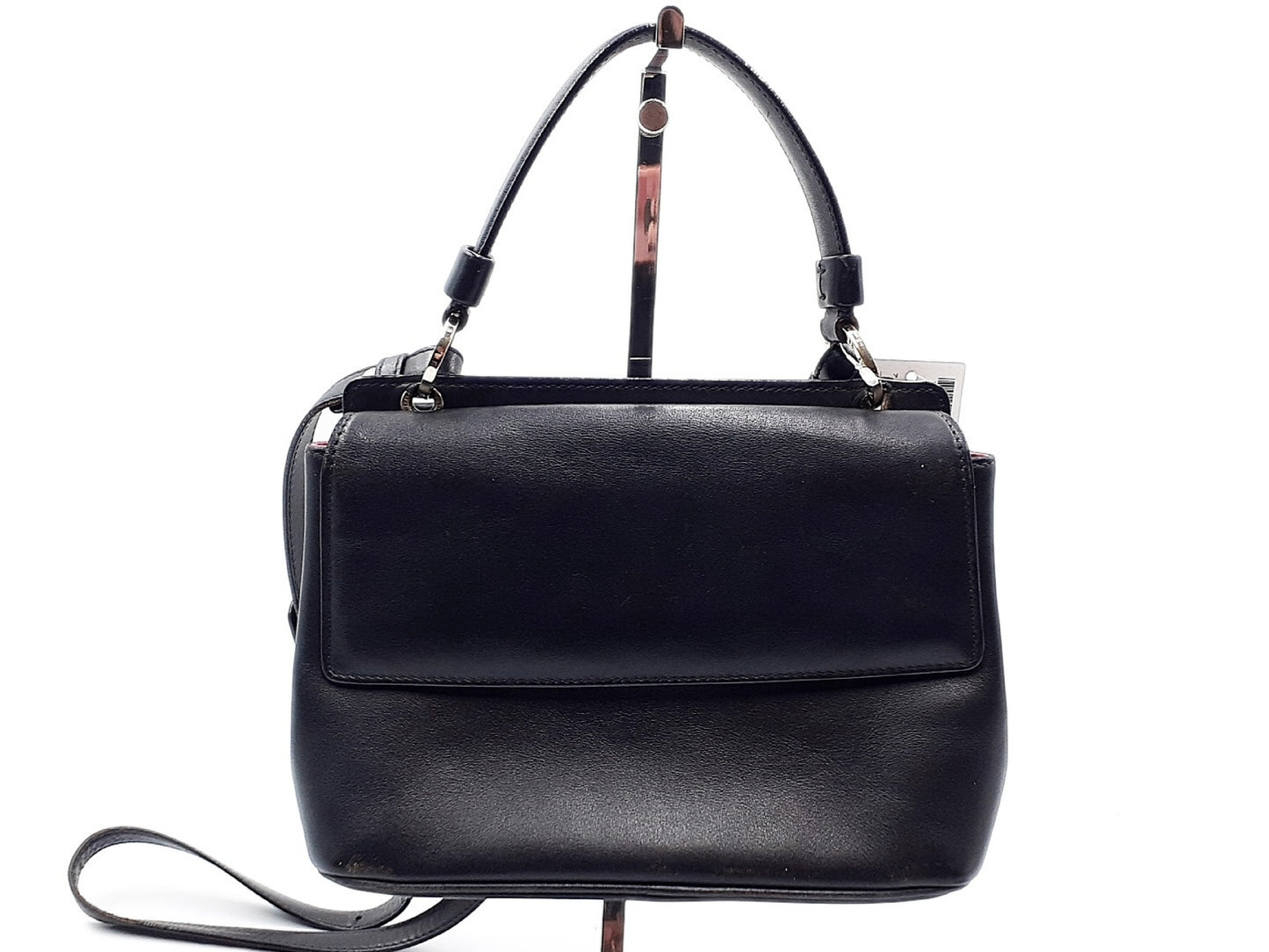 BVLGARI 2-way handbag with strap, B.zero hardware, gold hardware, leather