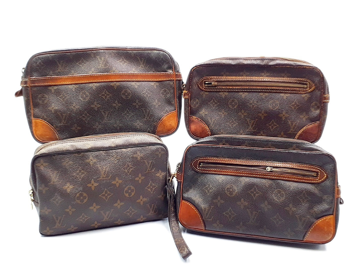 LOUIS VUITTON 4-piece set: Monogram Compiègne 28, True Toilette 23, and Marly Dragonne second bag