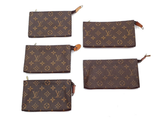 LOUIS VUITTON Monogram Bucket Pouch 5-Piece Set