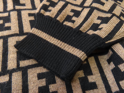 FENDI XL 50 Men's Zucca Print FF Fendi Knit Top