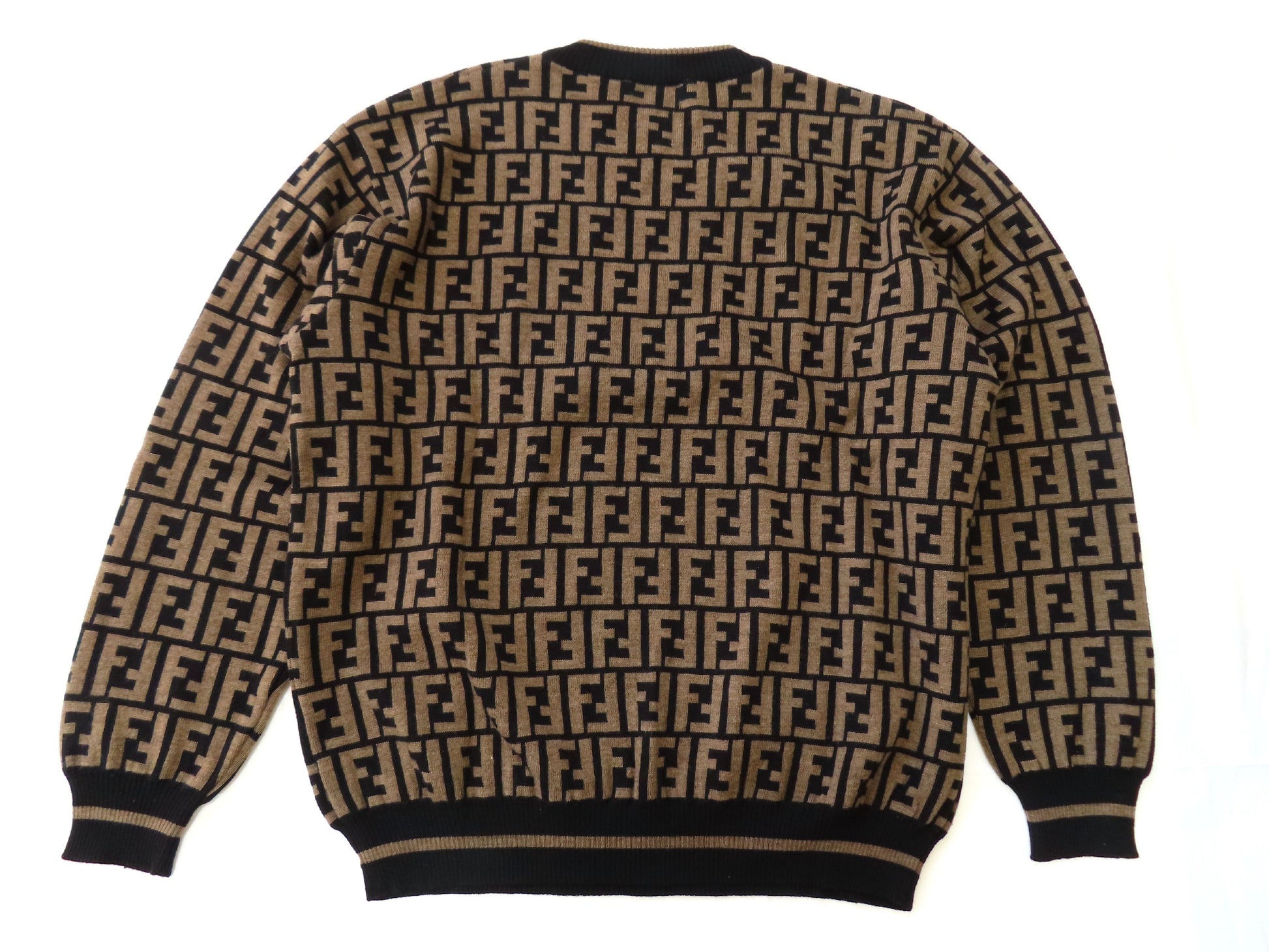 FENDI XL 50 Men's Zucca Print FF Fendi Knit Top