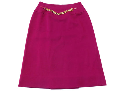 CELINE Gold Chain Skirt, Wool Skirt