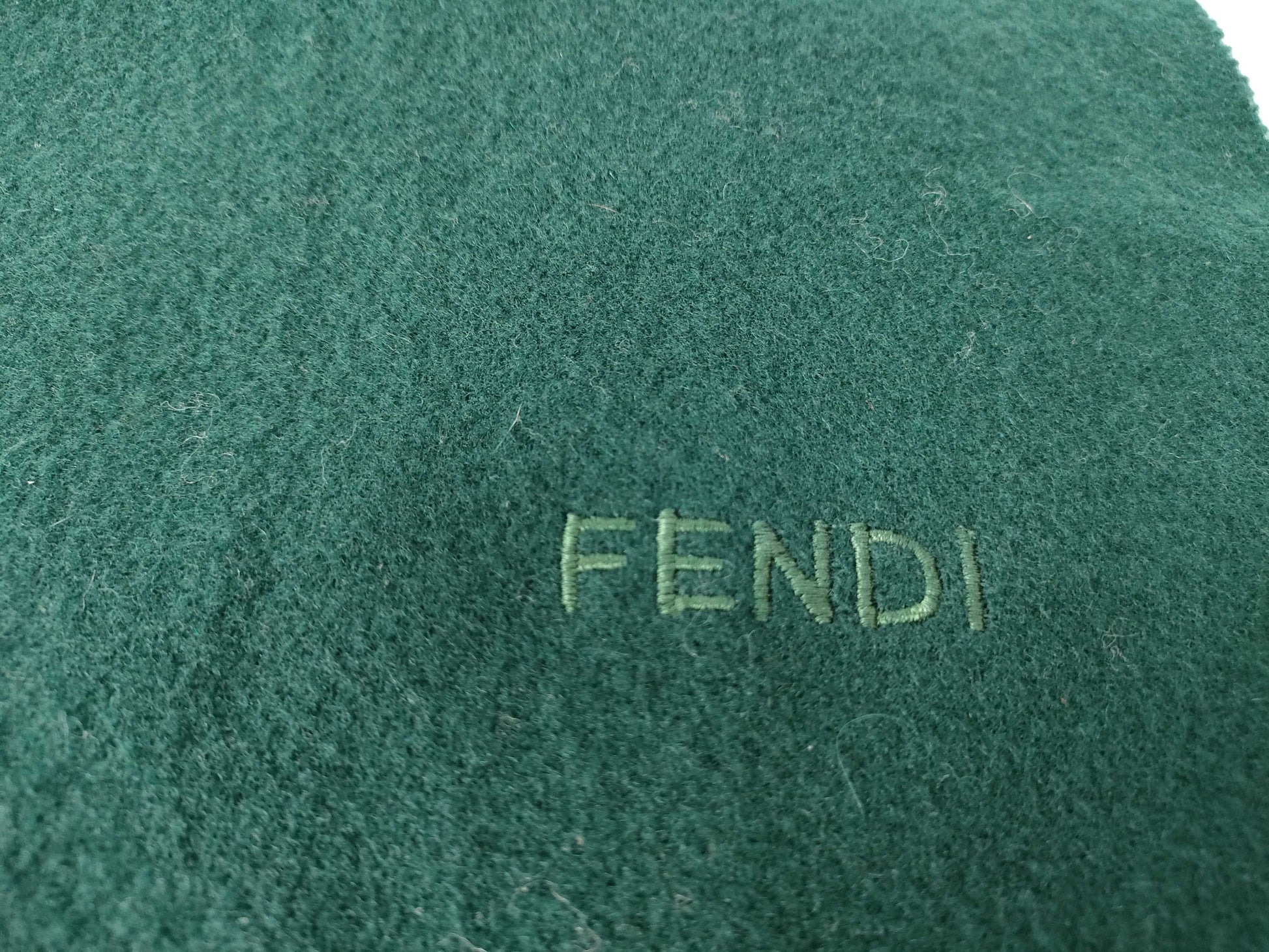 FENDI Fendi logo embroidered wool scarf