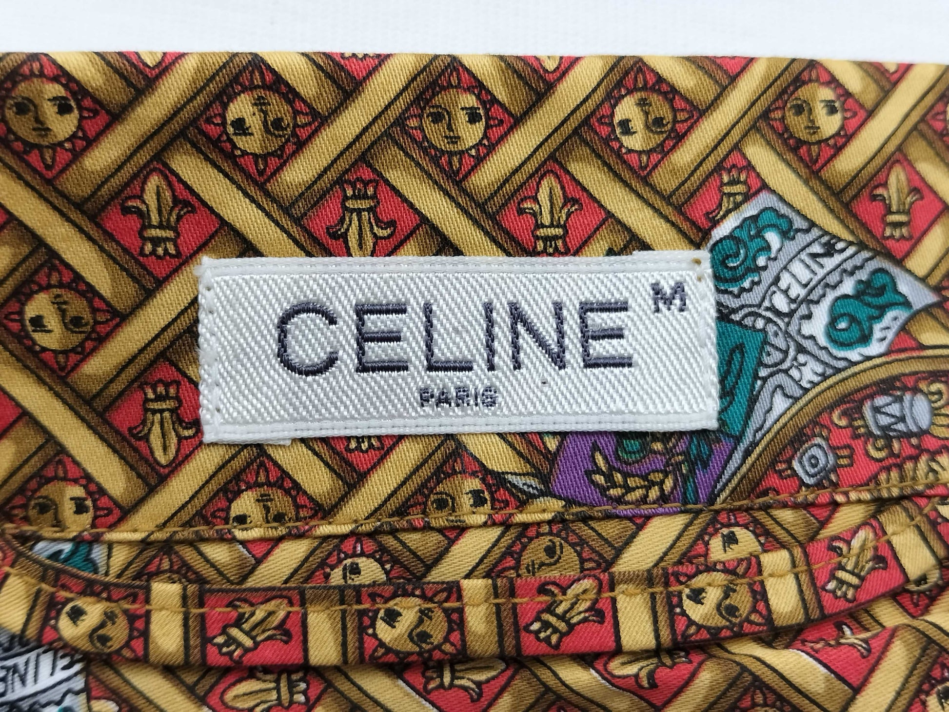 CELINE Triomphe logo button gold pattern set shirt pants other apparel
