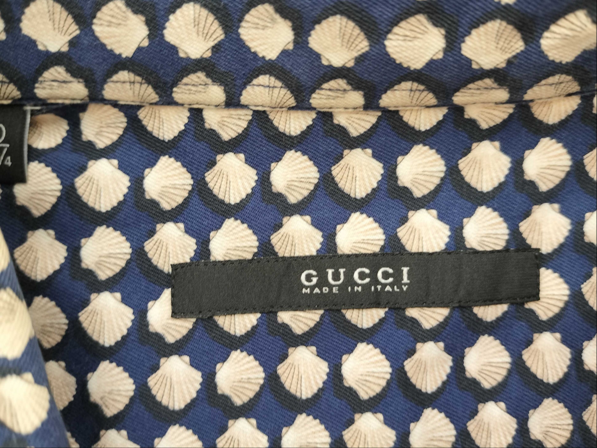 GUCCI Men's Seashell Print Shirt