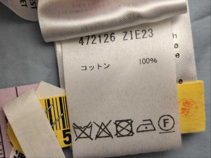 GUCCI Pearl Interlocking Button GG Button Stone Brooch Ribbon Blouse Gucci Shirt