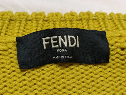 FENDI Men's FENDI Current Tag Wool Loose Knit Sweater Top
