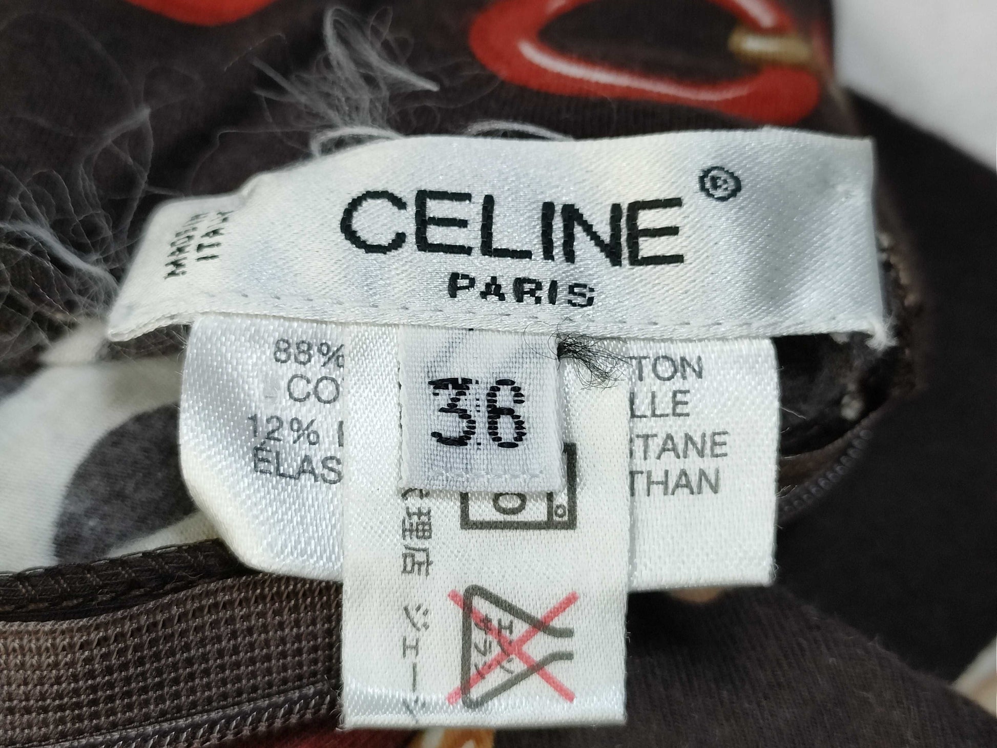 CELINE Gold Horse Print Tops