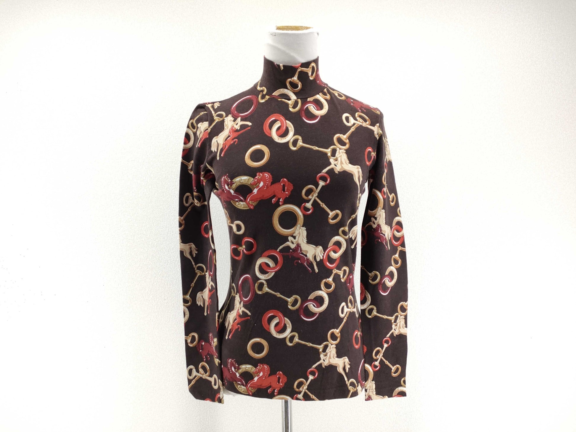CELINE Gold Horse Print Tops