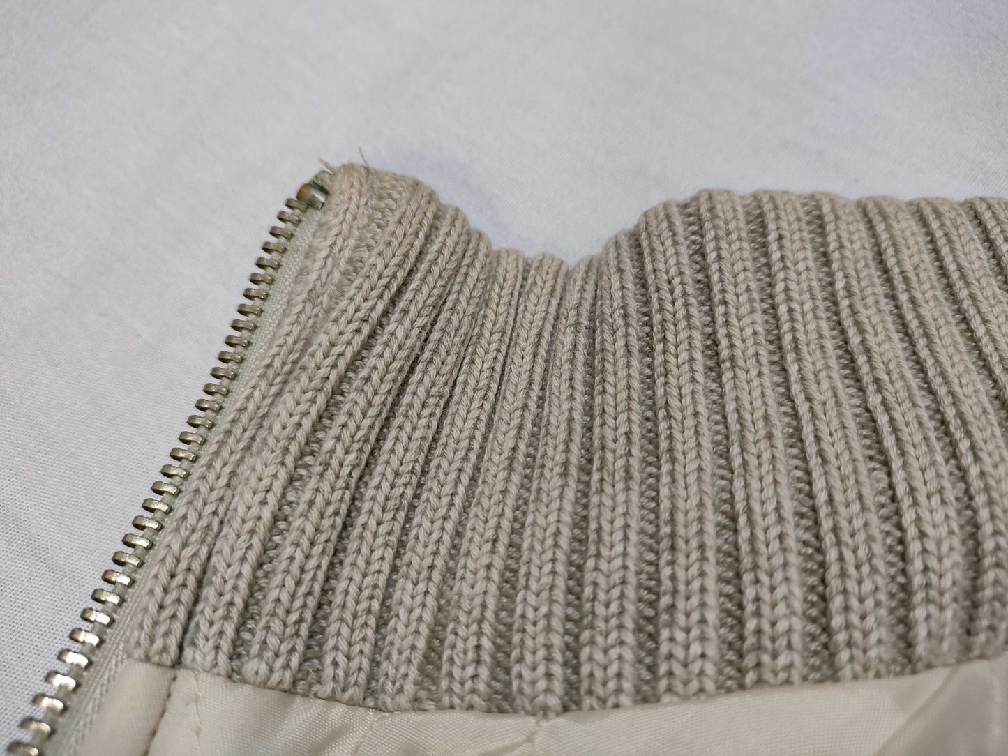 BURBERRY All-Check Nova Check Zip-Up Jacket with Quilted Interior and Knit Panel