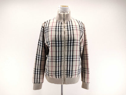 BURBERRY All-Check Nova Check Zip-Up Jacket with Quilted Interior and Knit Panel