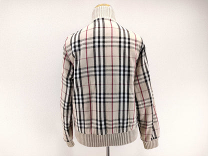 BURBERRY All-Check Nova Check Zip-Up Jacket with Quilted Interior and Knit Panel