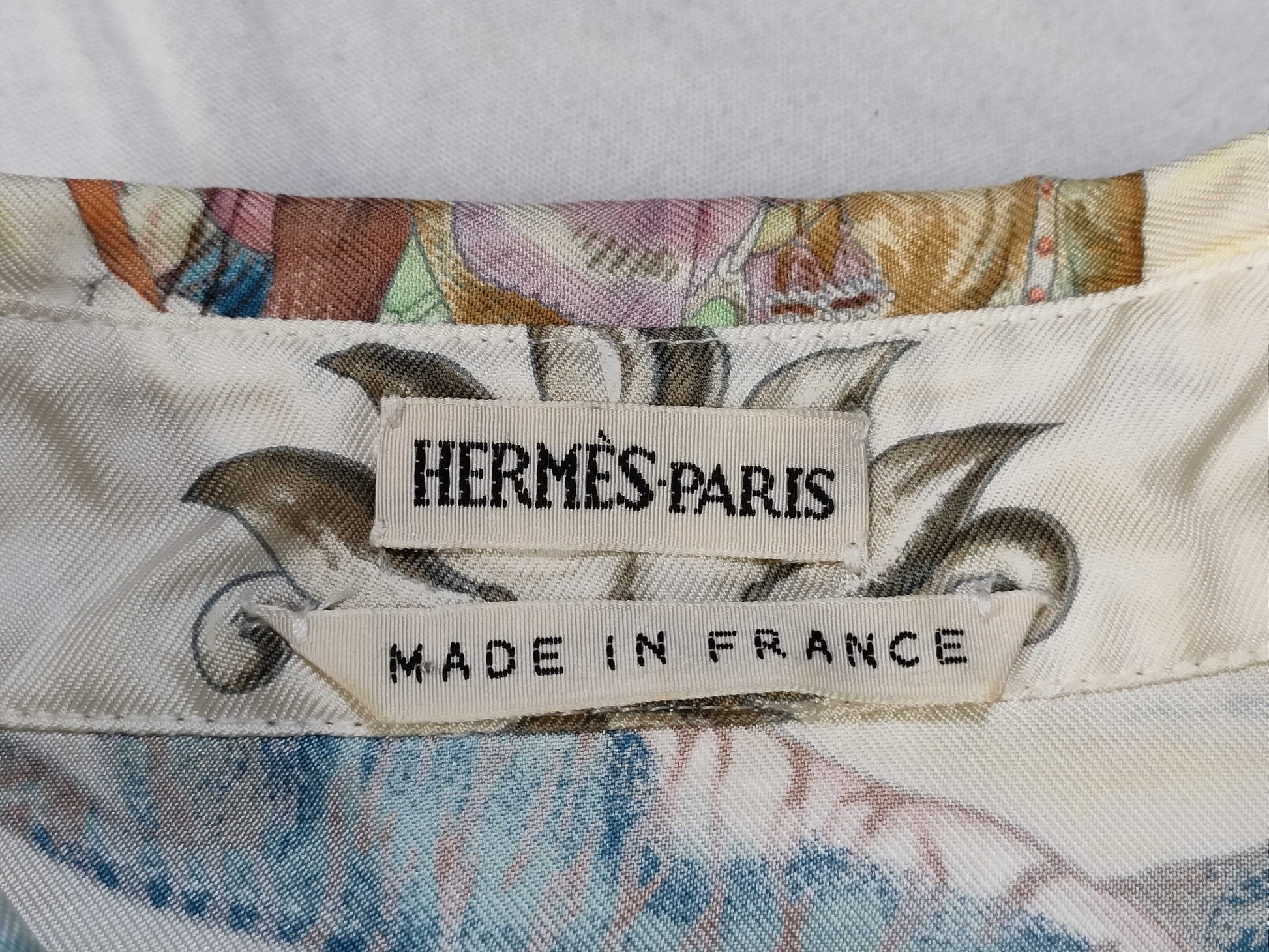 HERMES Margiela Collection 100% Silk Hermès Blouse Top