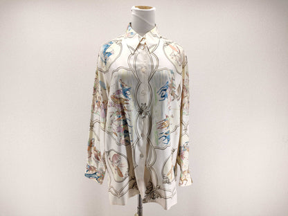 HERMES Margiela Collection 100% Silk Hermès Blouse Top