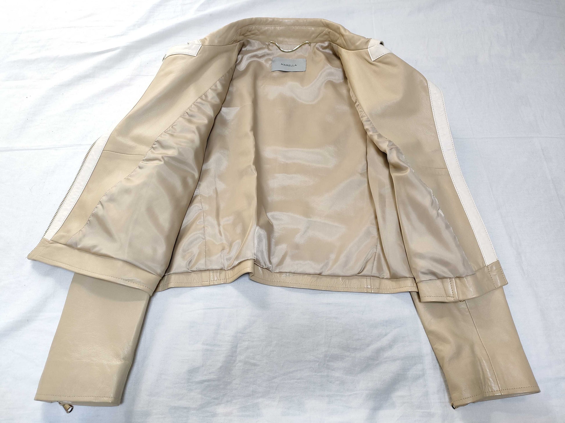 MaxMara Marella Lamb Leather Jacket, Lamb Leather, Sheep Leather, Genuine Leather, Lamb Leather Jacket