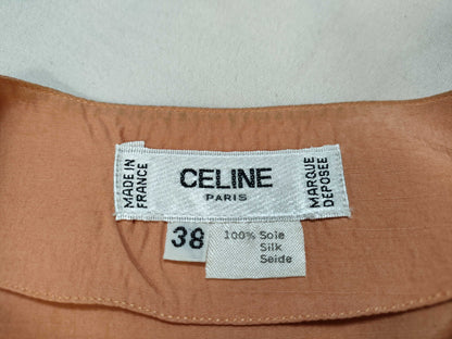 CELINE 100% Silk Tunic Blouse Shirt