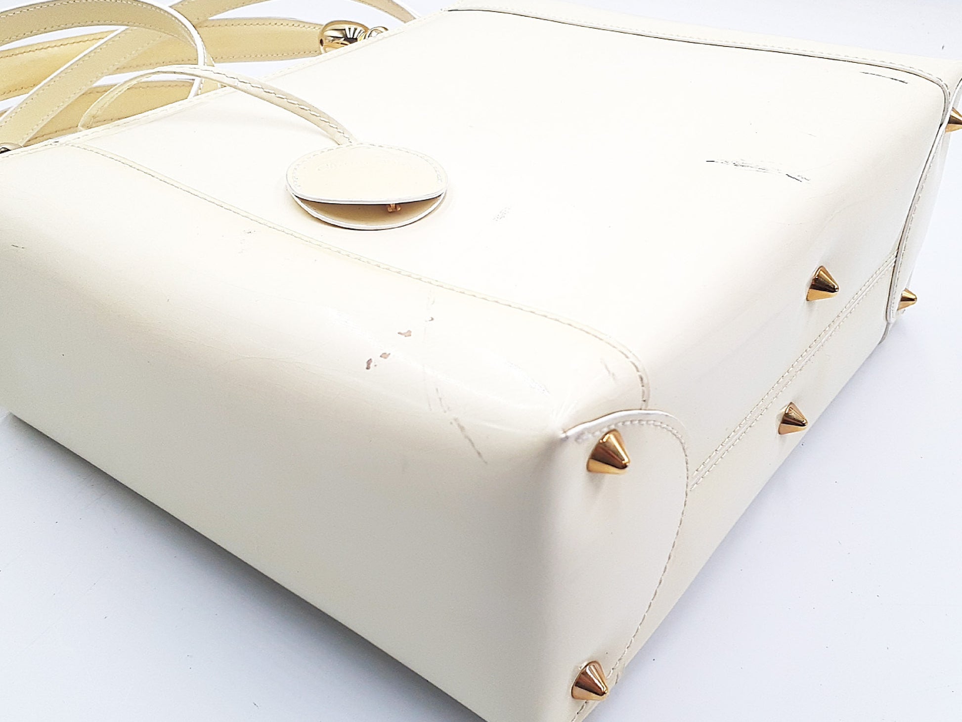 Dior 2-way handbag with strap, Maris Pearl, and gold hardware