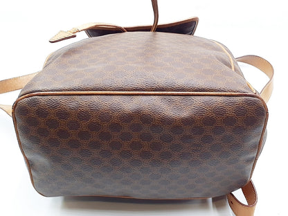 CELINE Macadam Gold Hardware Leather Backpack