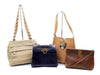 Salvatore Ferragamo Gancini 4-Piece Set Gancini Vara Lizard Leather Chain Shoulder Bag with Gold Hardware