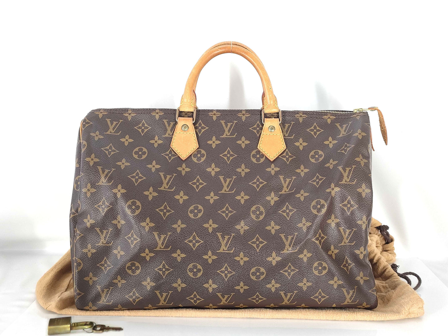 LOUIS VUITTON Monogram Louis Vuitton M41106 Monogram Speedy 40 Brown Hand Boston Bag
