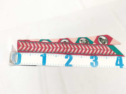 HERMES Twilly Scarf, Colliers et Chiens, Collar and Dog, 100% Silk, Scarf, Accessory, Scarf