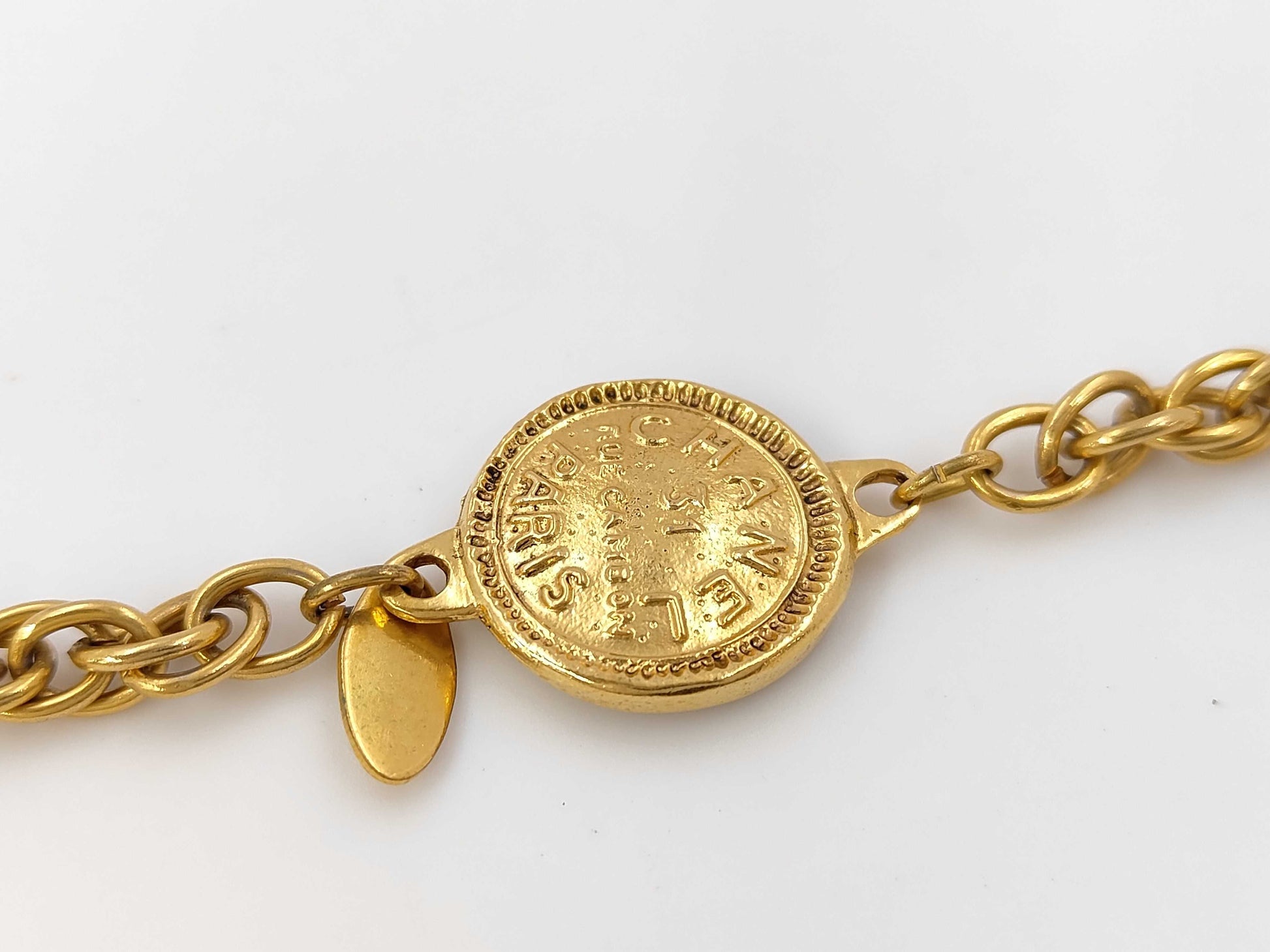 CHANEL Cambon 31 Gold GP Necklace Vintage Accessory Necklace