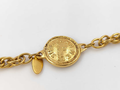 CHANEL Cambon 31 Gold GP Necklace Vintage Accessory Necklace