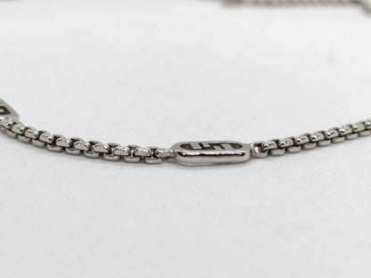 FENDI FF logo silver GP necklace accessory necklace