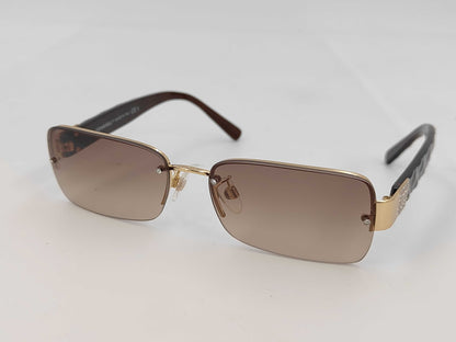  CHANEL CHANEL 4130-B Coco Mark Gold Rhinestone Brown Sunglasses Eyeglasses Sunglasses Eyeglasses