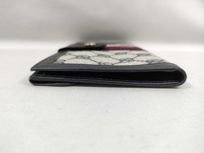 GUCCI GG Supreme Gucci Sherry Line GG Supreme Long Wallet