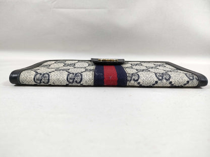 GUCCI GG Supreme Gucci Sherry Line GG Supreme Long Wallet