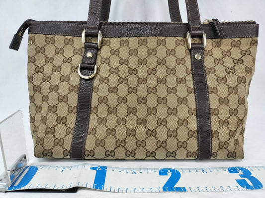 GUCCI GG Canvas GUCCI Gucci Abbey Tote Bag Handbag GG Canvas Brown Tote Bag
