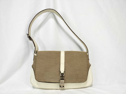 GUCCI Jackie Shoulder Bag/Handbag in White and Beige