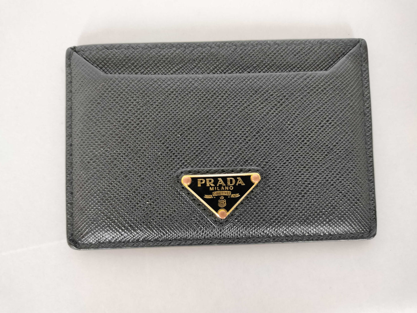 PRADA PRADA Prada Card Case with Triangle Logo and RFID Response, Card Case, Pass Case, Business Card Case
