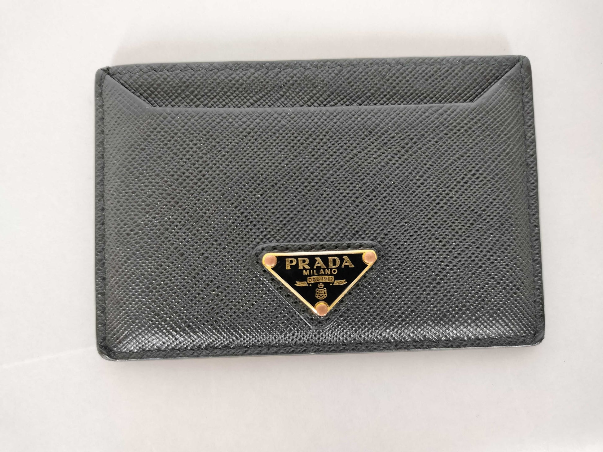 PRADA PRADA Prada Card Case with Triangle Logo and RFID Response, Card Case, Pass Case, Business Card Case
