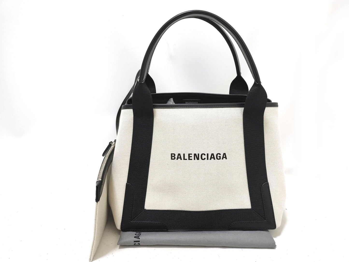 BALENCIAGA Navy Cabas Tote Bag