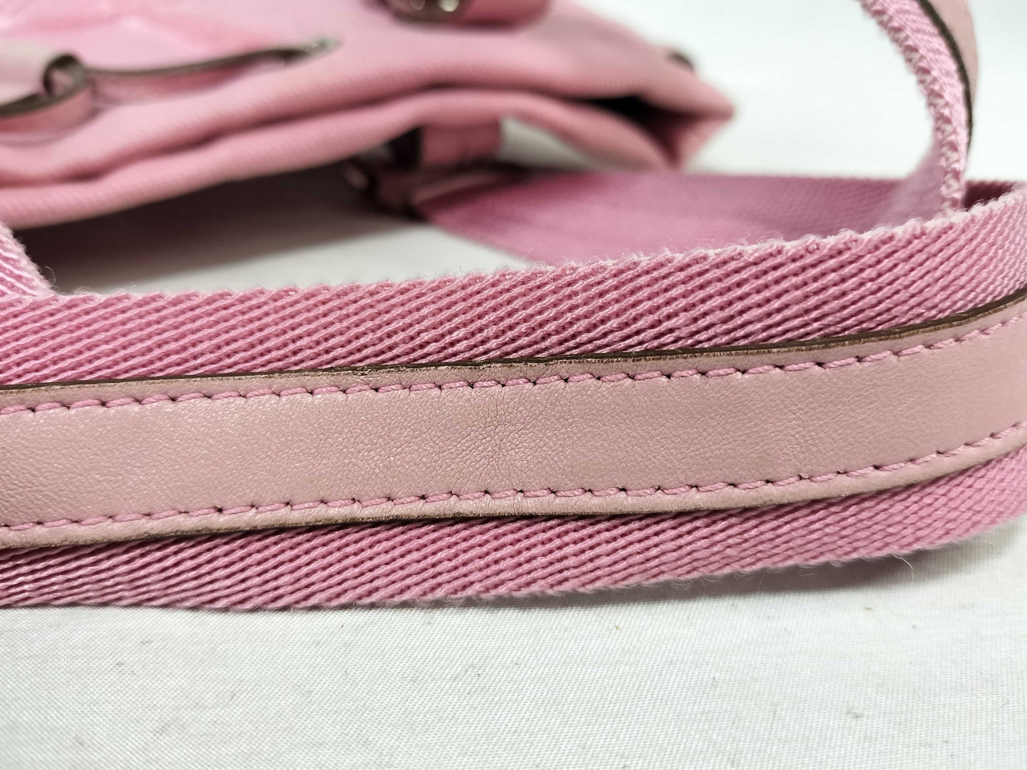 Yves Saint Laurent Canvas and Leather Tote Bag, Pink