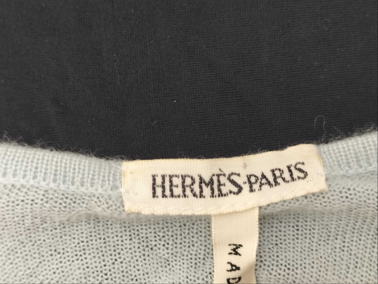 HERMES HERMES Margiela-era Twill Laine Ensemble Cardigan