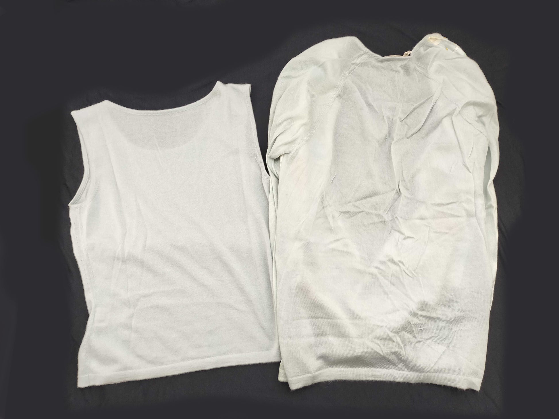 HERMES HERMES Margiela-era Twill Laine Ensemble Cardigan