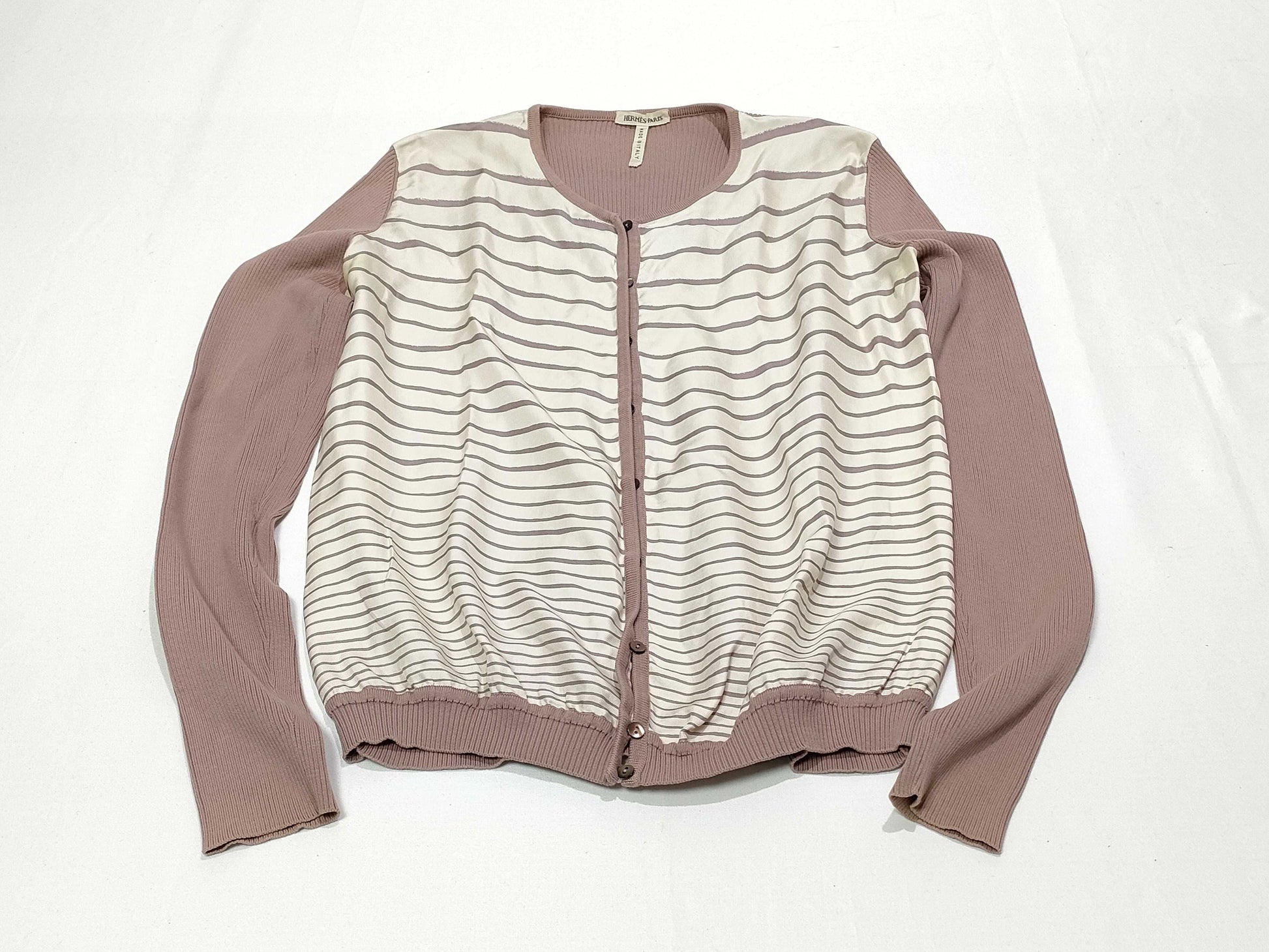 HERMES HERMES Margiela period striped cardigan