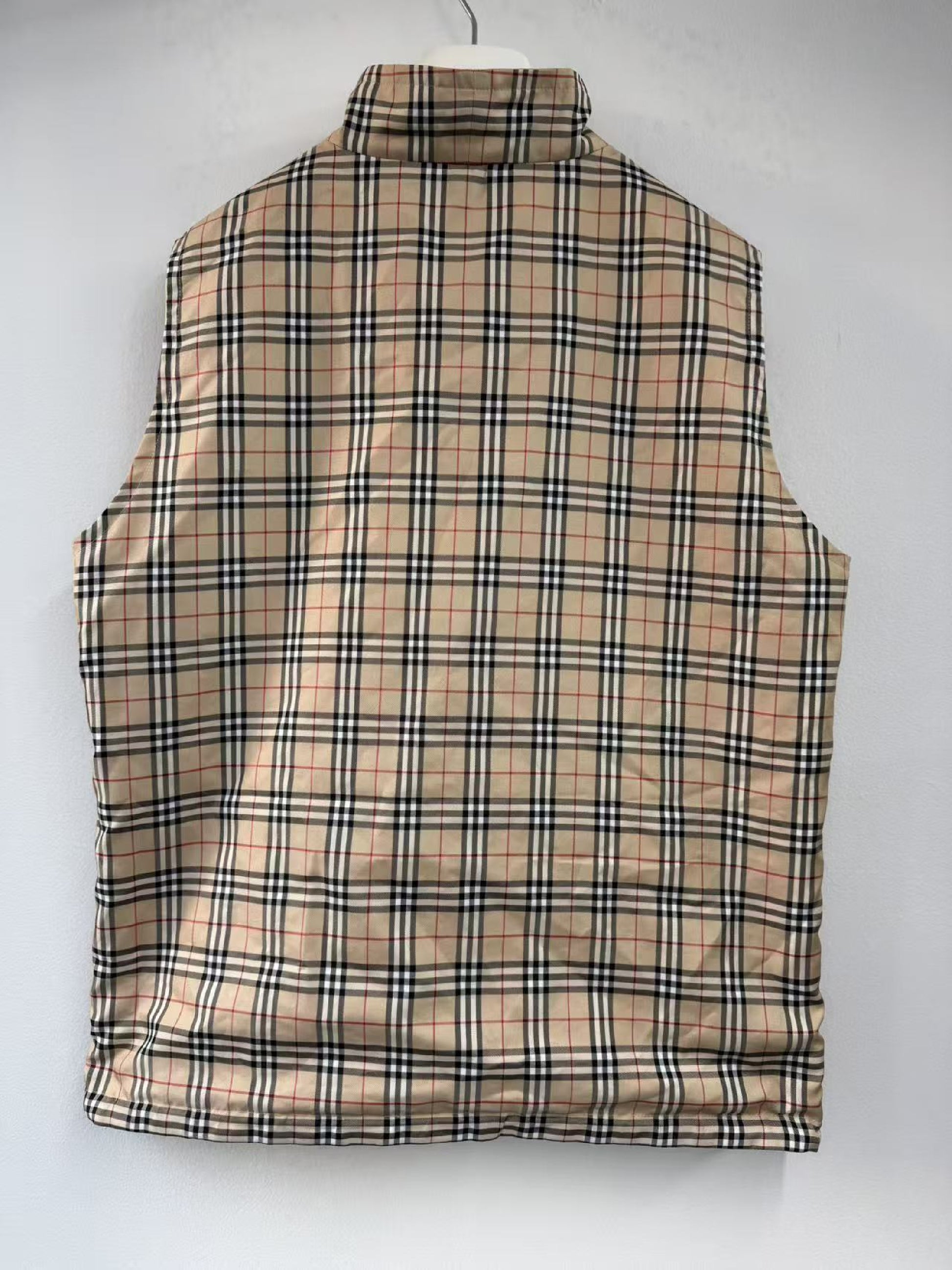 BURBERRY Check Pattern Double-Sided Vest, Sanyo Shokai, LL Vest