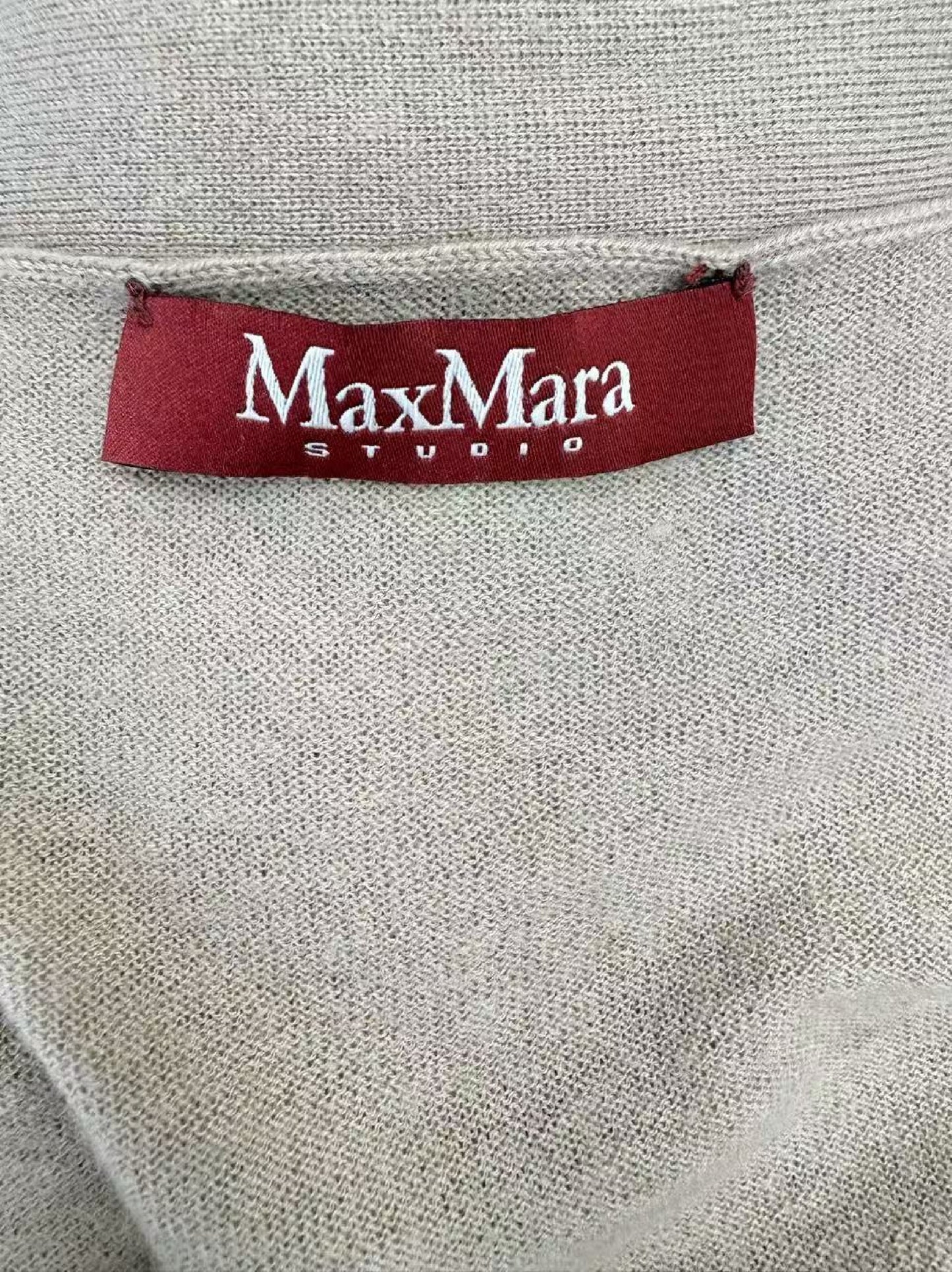 Max Mara Max Mara Color-Scheme Long Cardigan Beige x Blue Coat