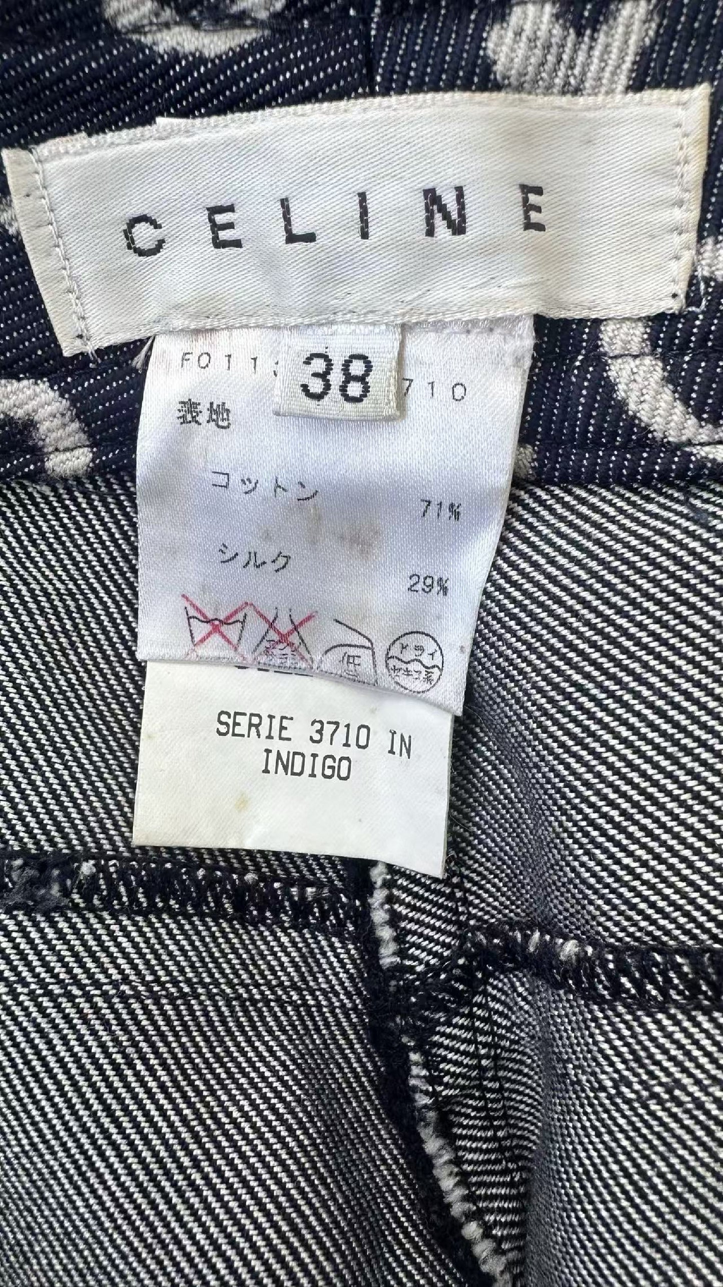 CELINE Logo Blue Jeans Size 38 Pants