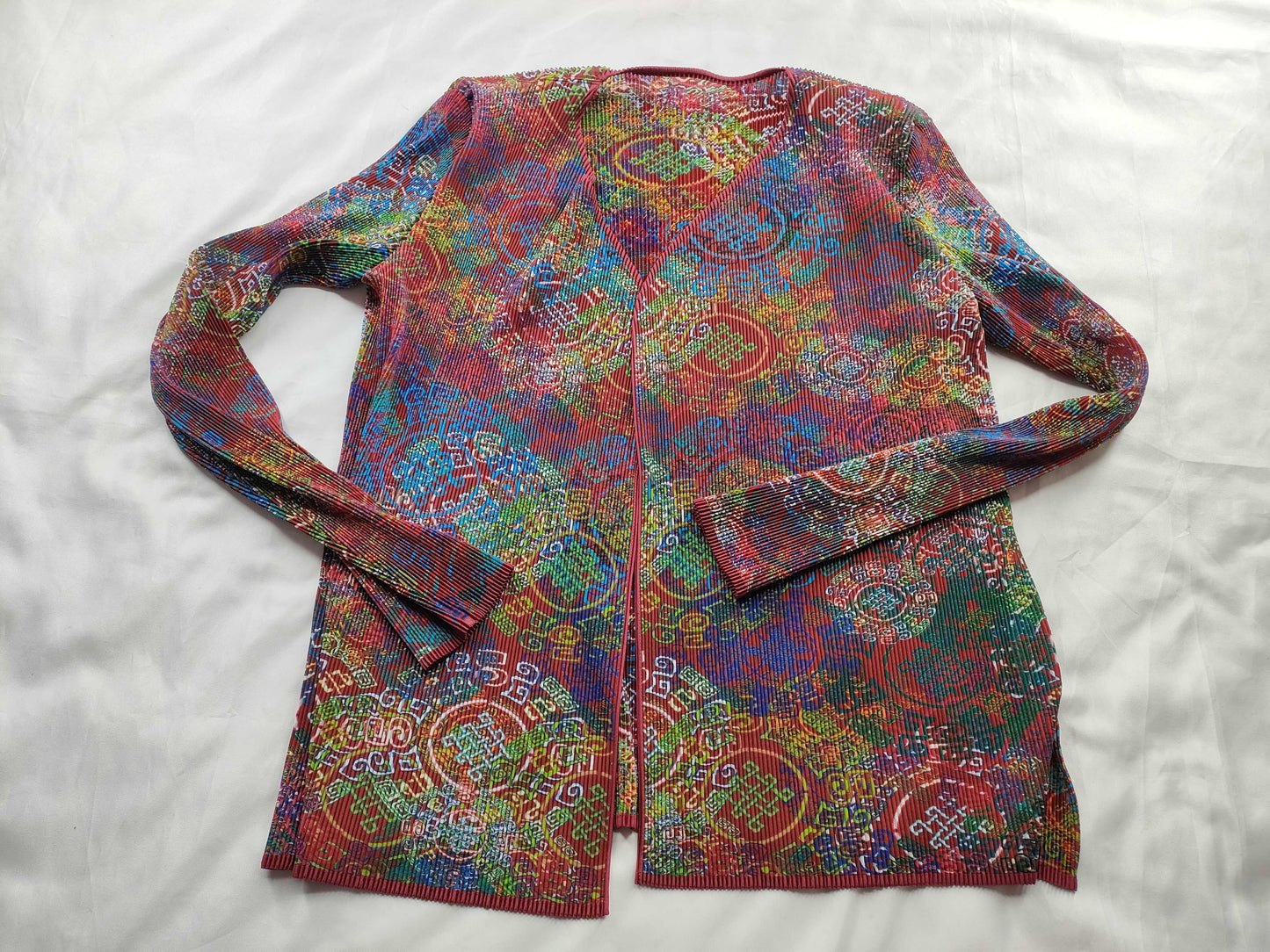 ISSEY MIYAKE FETE Pleated Cardigan Top