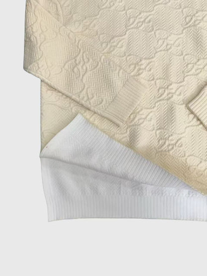 FENDI White 3D FF Logo Turtleneck Knit Sweater Size 36 Tops