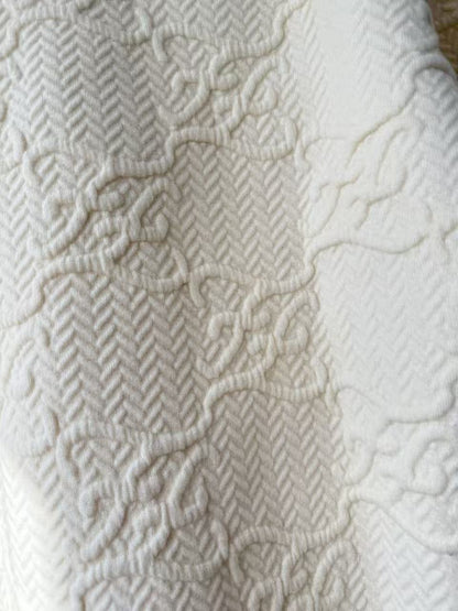 FENDI White 3D FF Logo Turtleneck Knit Sweater Size 36 Tops