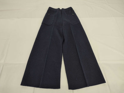 CHANEL P51260 Mesh Pants, Navy, with Tag, Size 15, Size 36