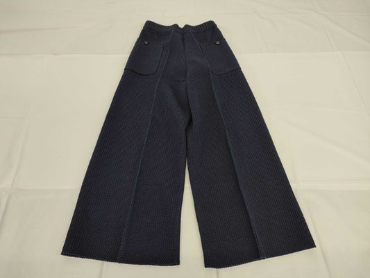 CHANEL P51260 Mesh Pants, Navy, with Tag, Size 15, Size 36